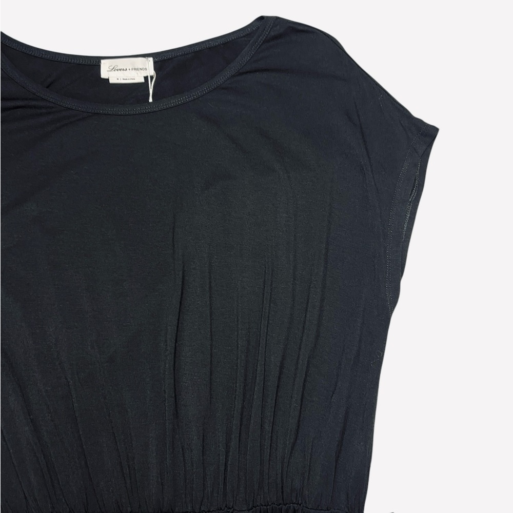 Lovers & Friends Tarin Mini Black Dress Tie Waist Short Sleeve Size Medium NEW - Picture 11 of 15